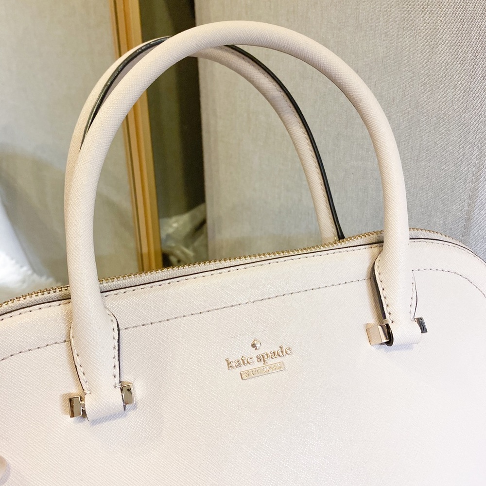 like new $410 Kate Spade beige satchel - Picture 2 of 8
